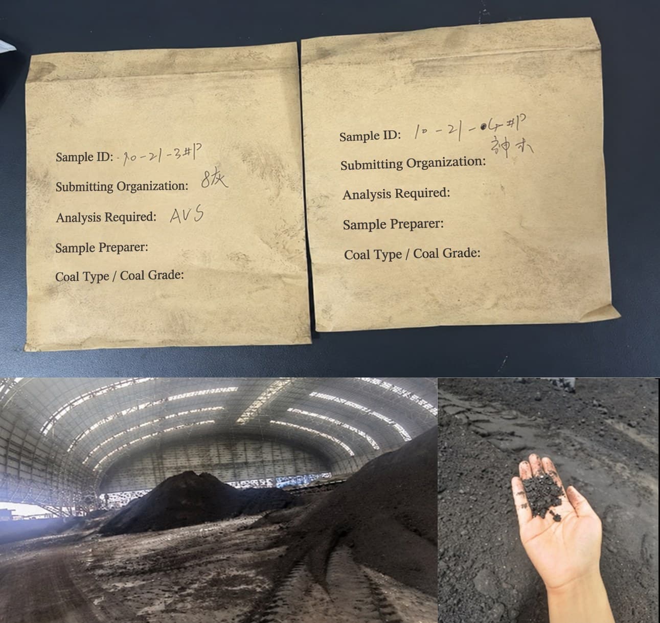 Field samples and test site