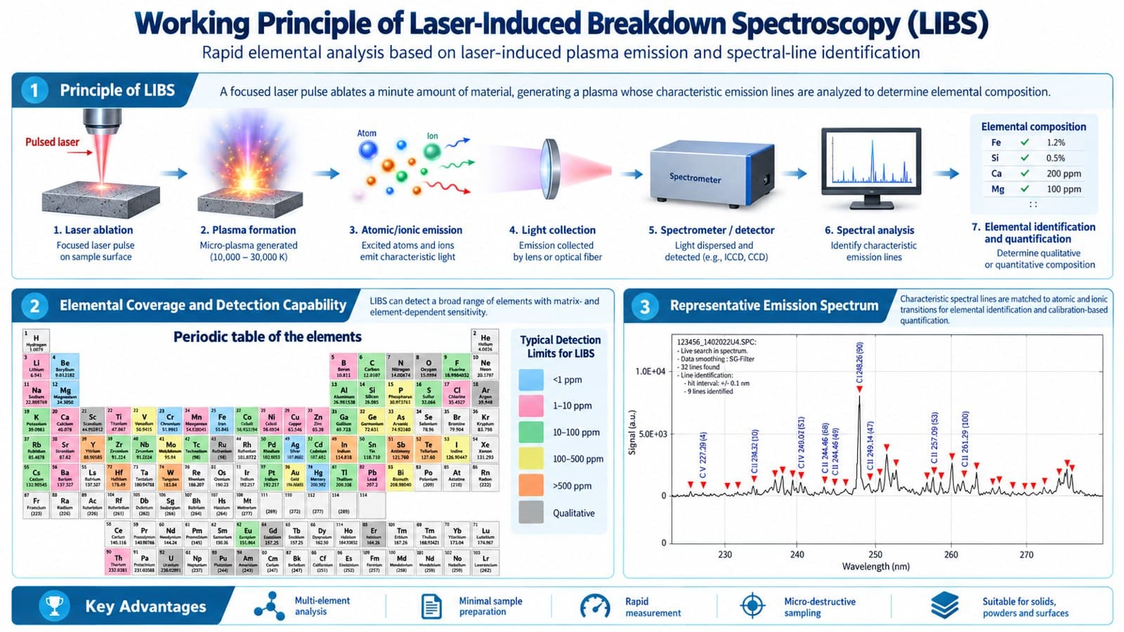 Laser-induced breakdown spectroscopy (LIBS)