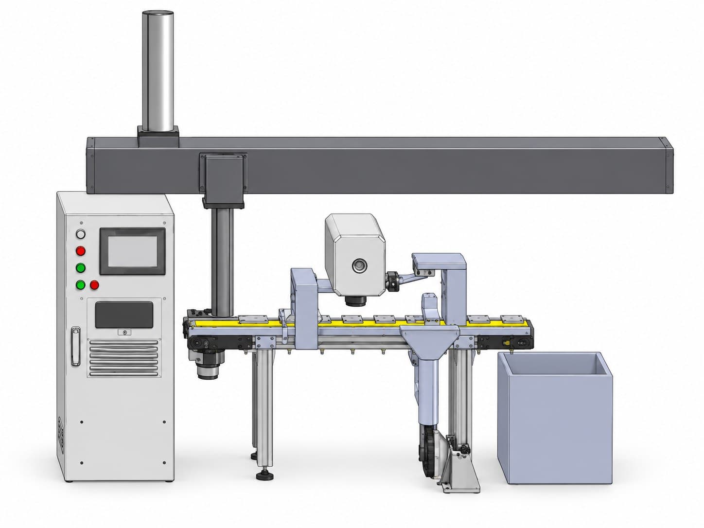 Bypass online coal analyser with gantry sampler and conveyor
